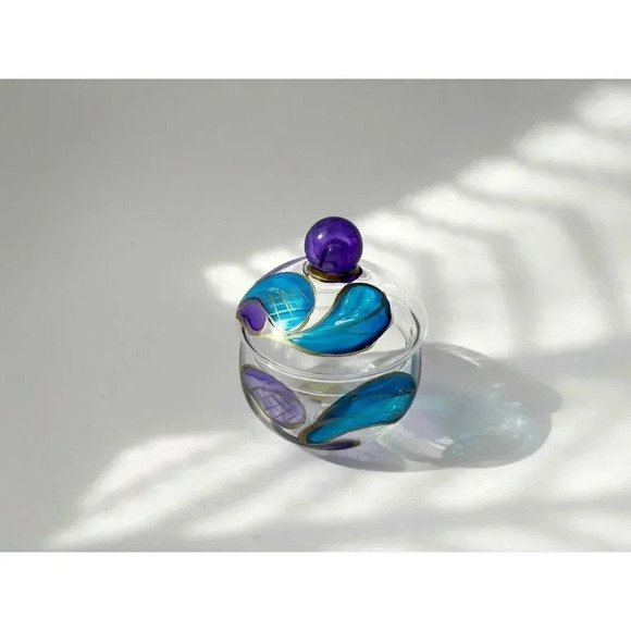 Italian Hand Painted Delicate Oggetti Dell'Artigianato Artistico Candy Jar - Picture 3 of 10